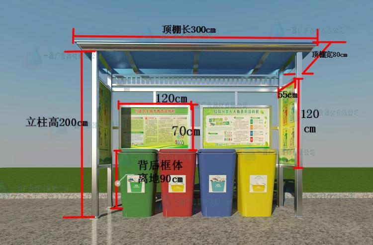 【垃圾分類回收站】新型環保社區公共垃圾分類亭 垃圾分類回收站 垃圾